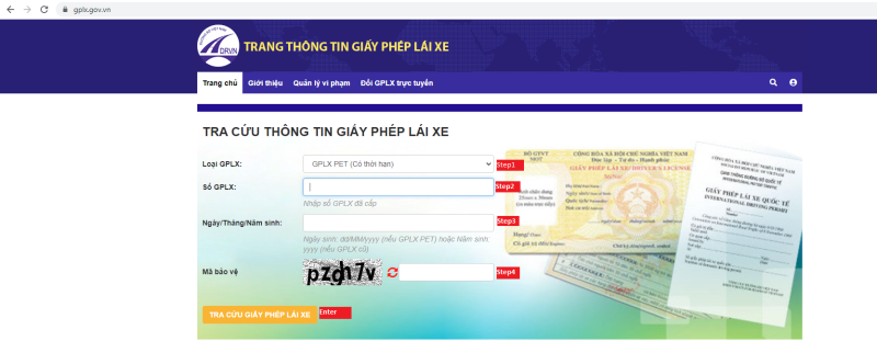 Here is a Website of the Vietnamese Gov for checking your license